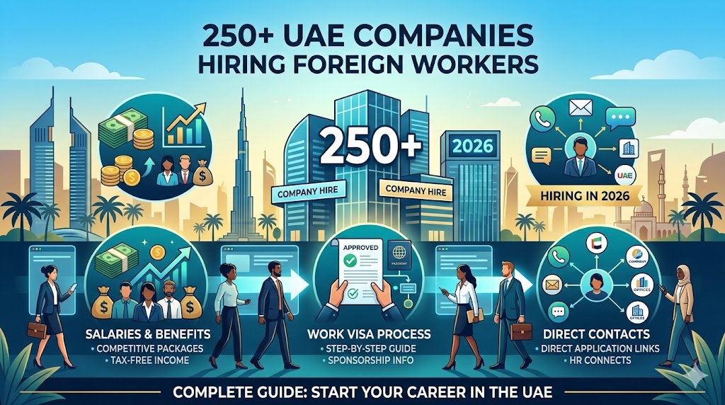 250+ UAE Companies Hiring Foreign Workers in 2026: Complete Guide with Salaries, Visa Process & Direct Contacts