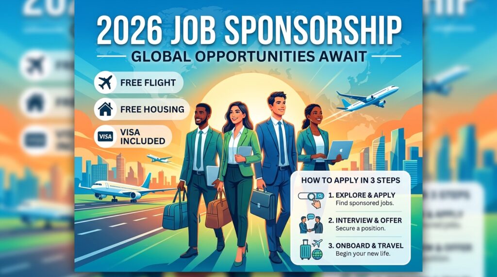 2026 Job Sponsorship — Free Flight, Free Housing, and Visa Included: How to Apply in 3 Steps
