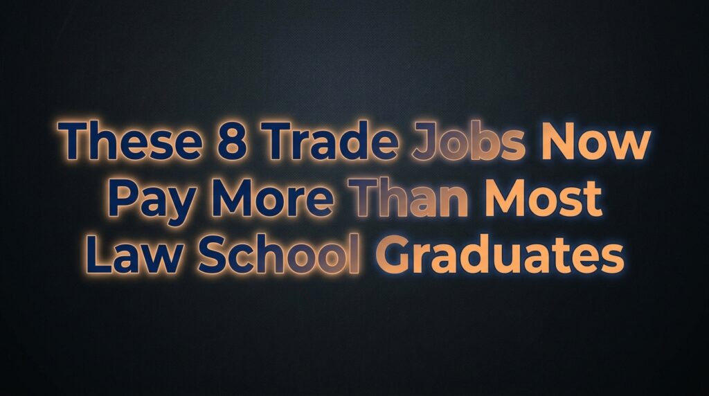 These 8 Trade Jobs Now Pay More Than Most Law School Graduates